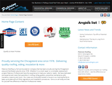 Tablet Screenshot of petersonroofinginc.com